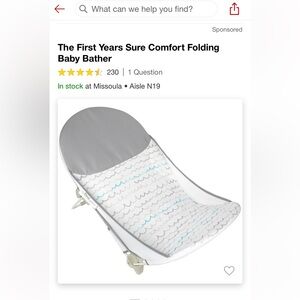 Infant bath seat